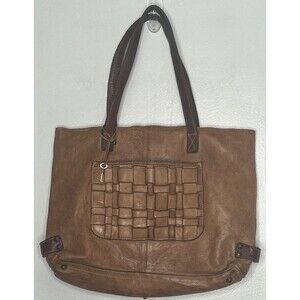 Costanza Rota Italian Leather Tote Soft Slouchy Tan Shoulder Bag Italy Woven